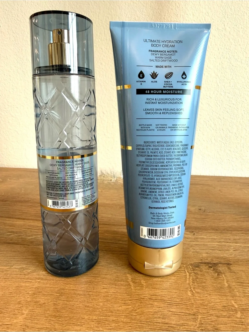 Bath & Body “Salted Shorelines” New 2-Pc Set - body cream & fragrance mist